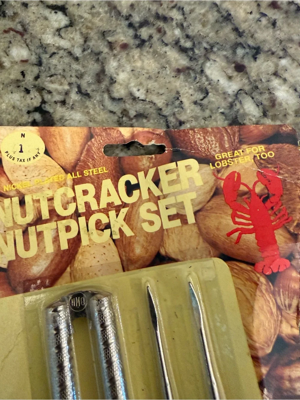 Nutcracker and Nutpick Set - Silver Stainless Finish